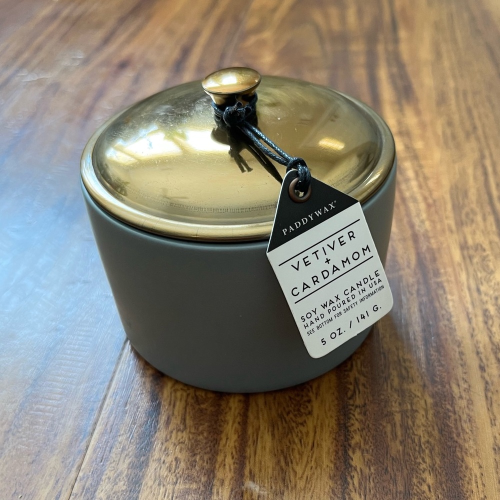 NWT PaddyWax Candle: Hand Poured Soy Wax-Hygge Line: Vetiver & Cardamom $12 OBO